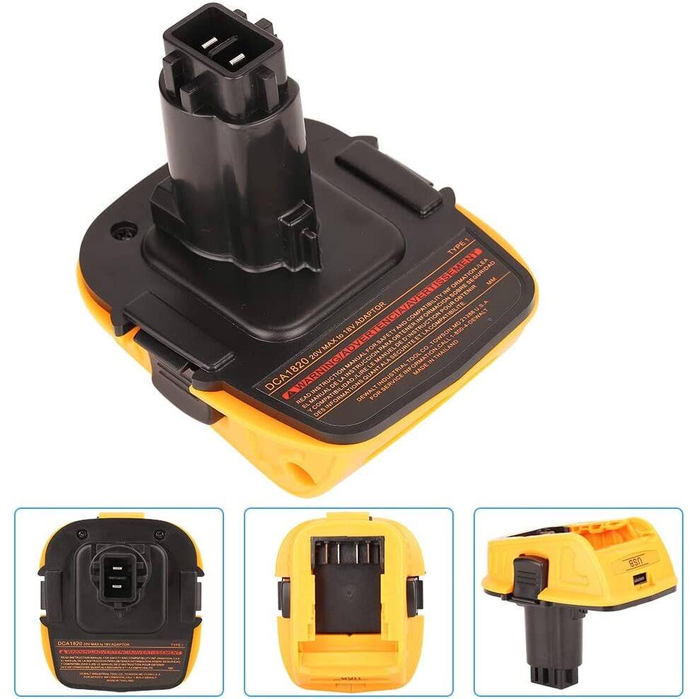 DCA1820 DeWalt 20V Battery Adapter for DeWalt 18V Tools Compatible with 20V Max XR Lithium Battery DCB200 DCB201 DCB203 DCB203BT DCB204 DCB205 DCB206