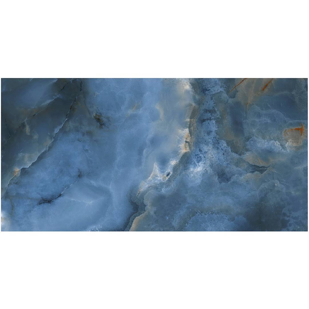 Ivy Hill Tile Jume Onyx Blue 23.62 in. x 47.24 in. Polished Porcelain Floor and Wall Tile (15.49 Sq. ft. / CASE)