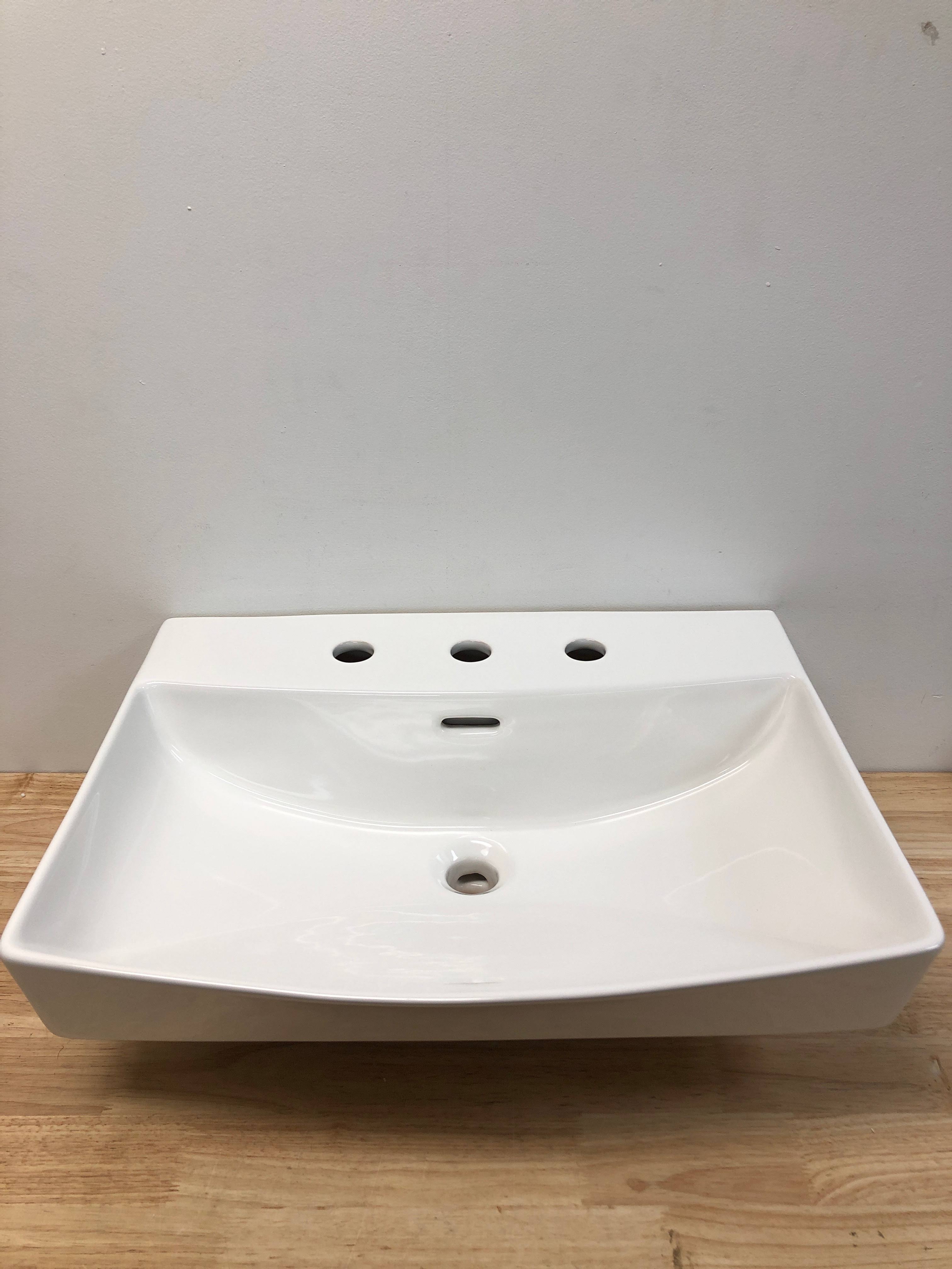 Signature Hardware 539974 Pentero 23 inch Fireclay Pedestal Bathroom Sink Only- White