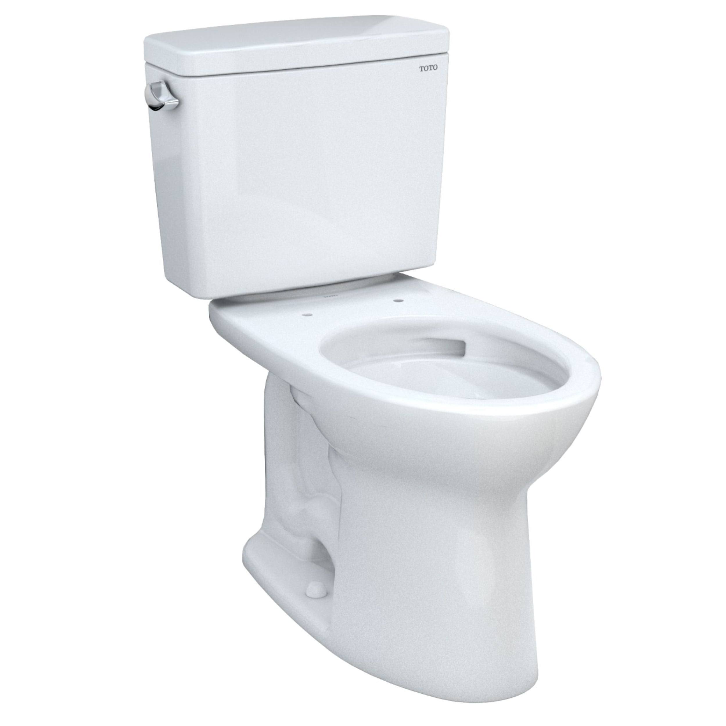 Toto CST776CSG#01 Drake Two-Piece Elongated 1.6 GPF Tornado Flush Toilet with CeFiONtect , Cotton White