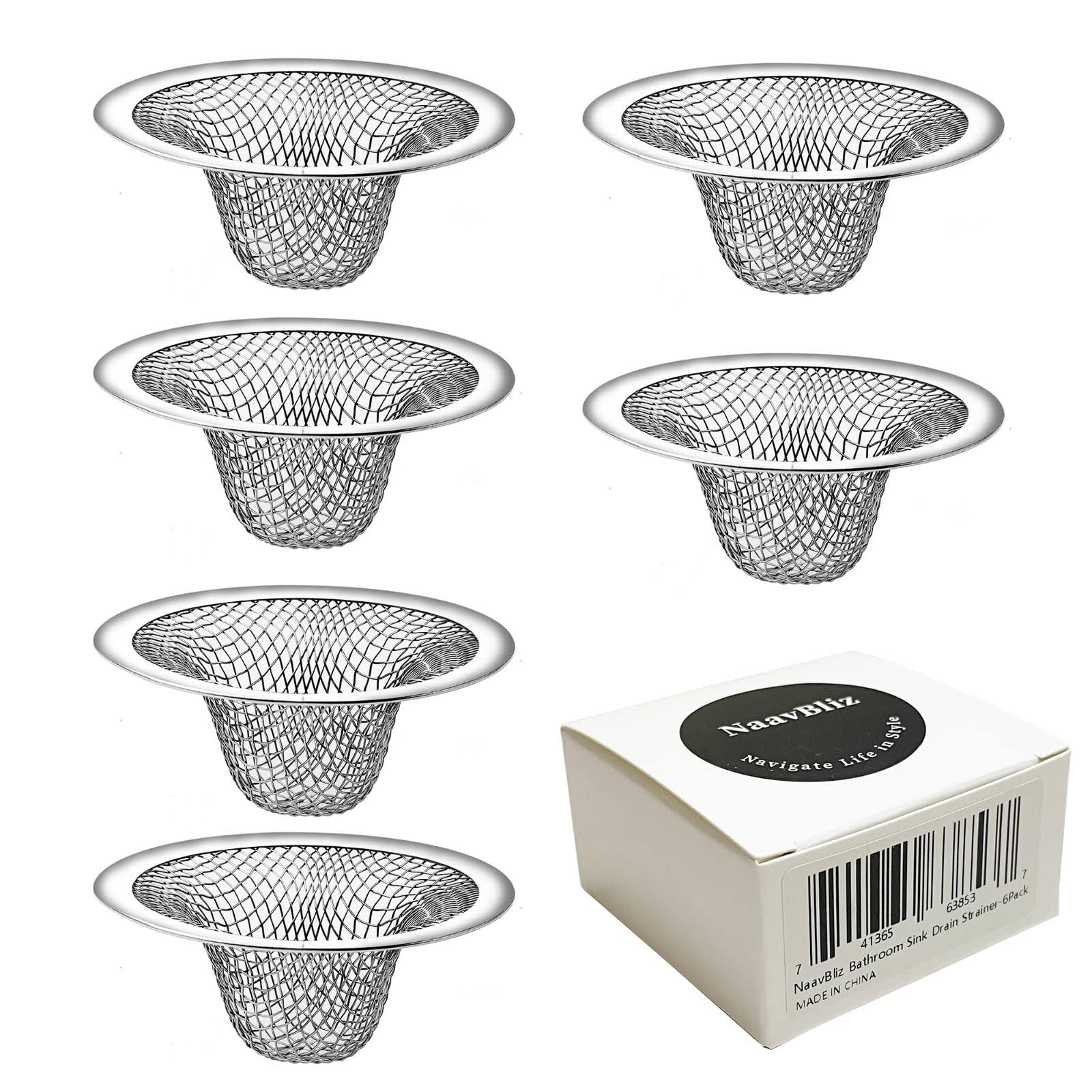6-Pack Bathroom Mesh Sink Drain Strainer- 2.12
