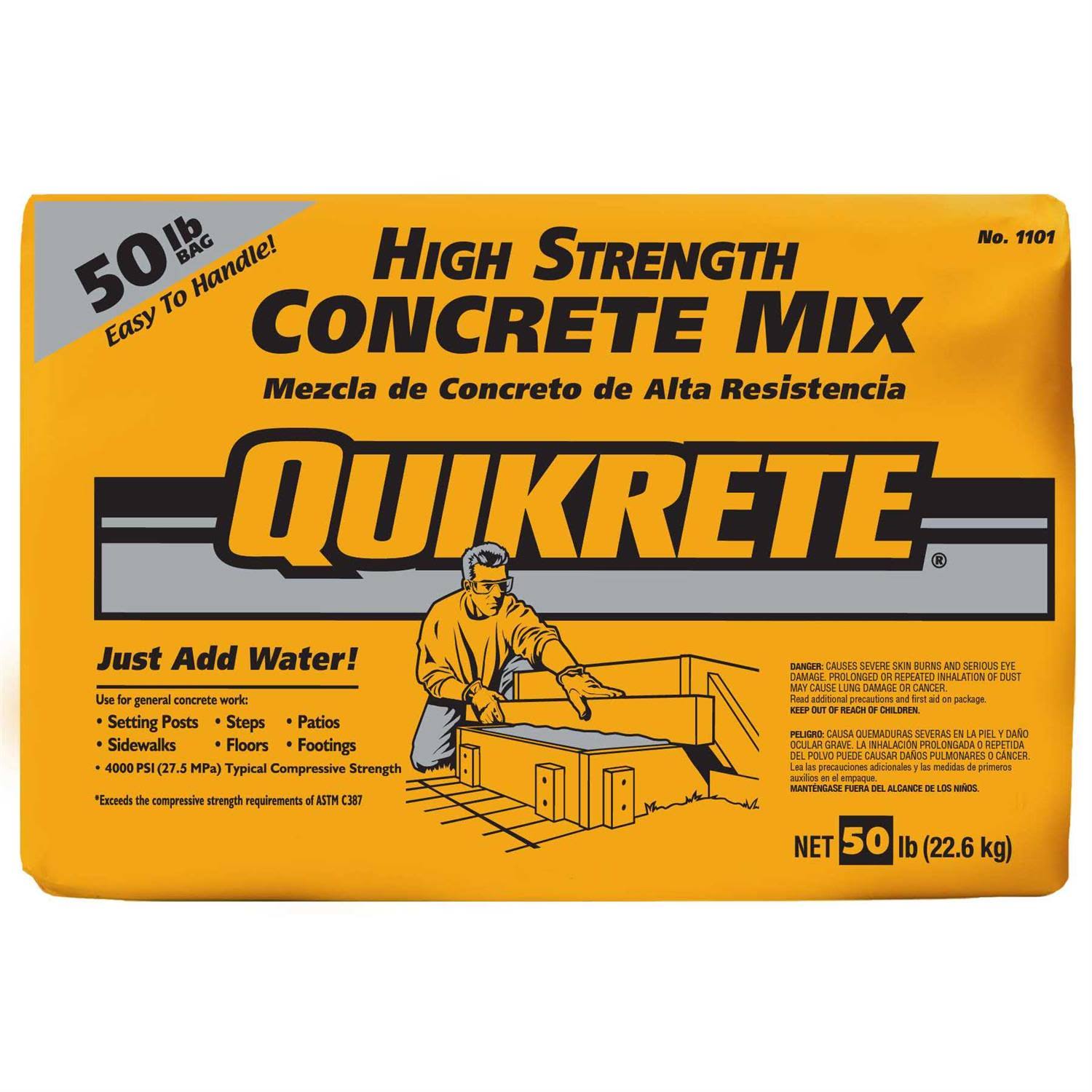 Quikrete 50-lb High Strength Concrete Mix in Gray | 110150