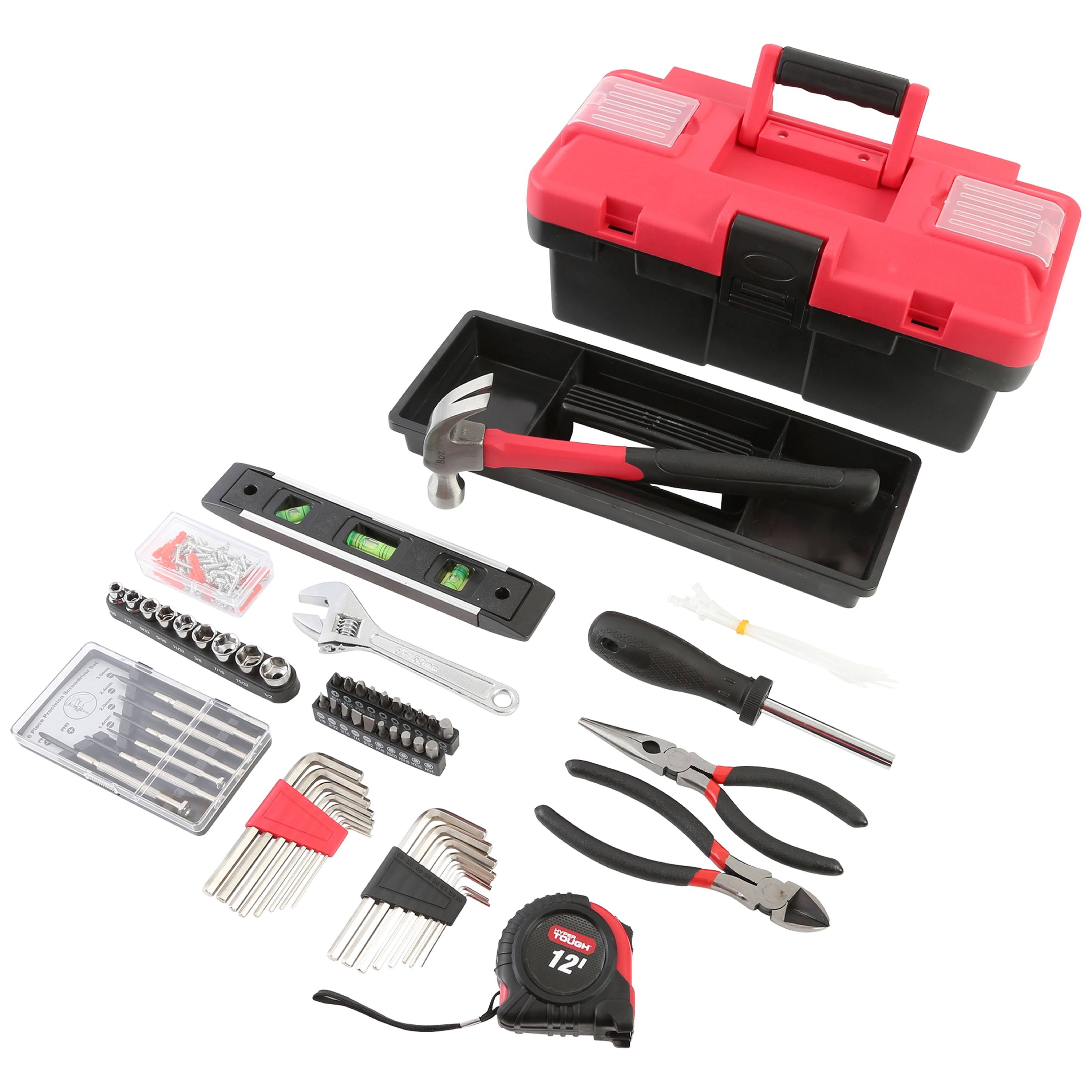 Hyper Tough 160-Piece Toolbox Set for Home and Auto Repairs, Size: 14 inch