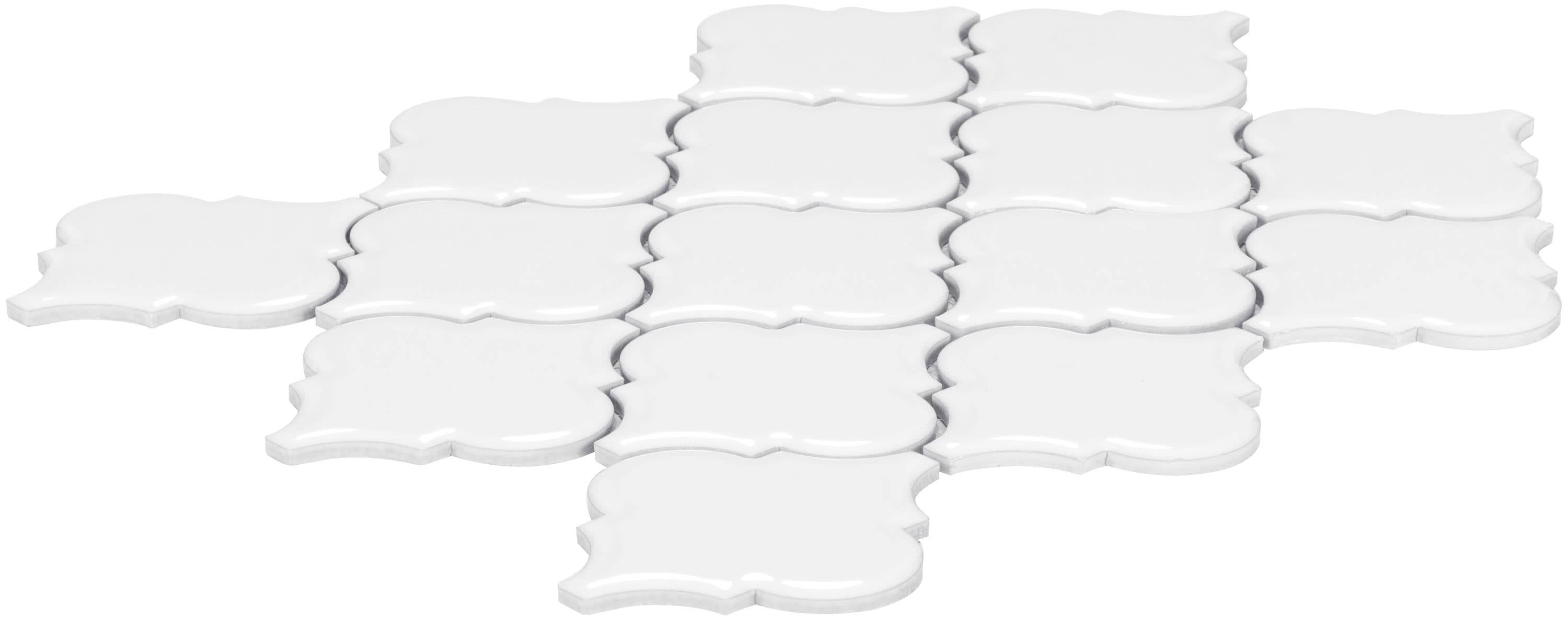 Satori Hudson Brilliant White 11-in x 13-in Glossy Porcelain Lantern and Wall Tile (0.98-sq. ft/ Piece)