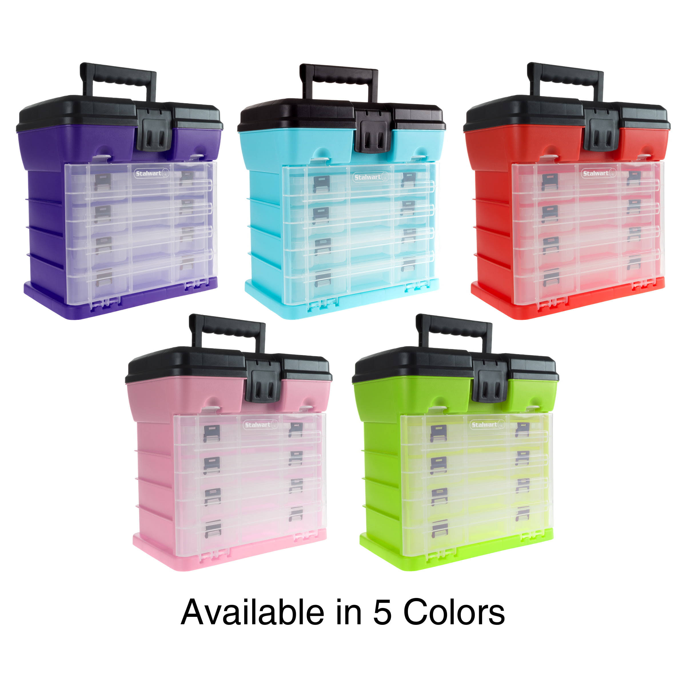 Stalwart 5-Compartment Small Parts Organizer, Green