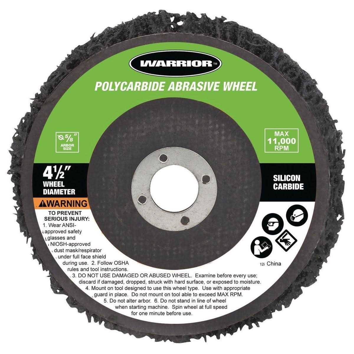 Warrior 4-1/2 in. Polycarbide Abrasive Wheel 94017