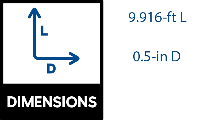 Lowe's 0.5-in x 10-ft Black Steel #4 Rebar | 05366