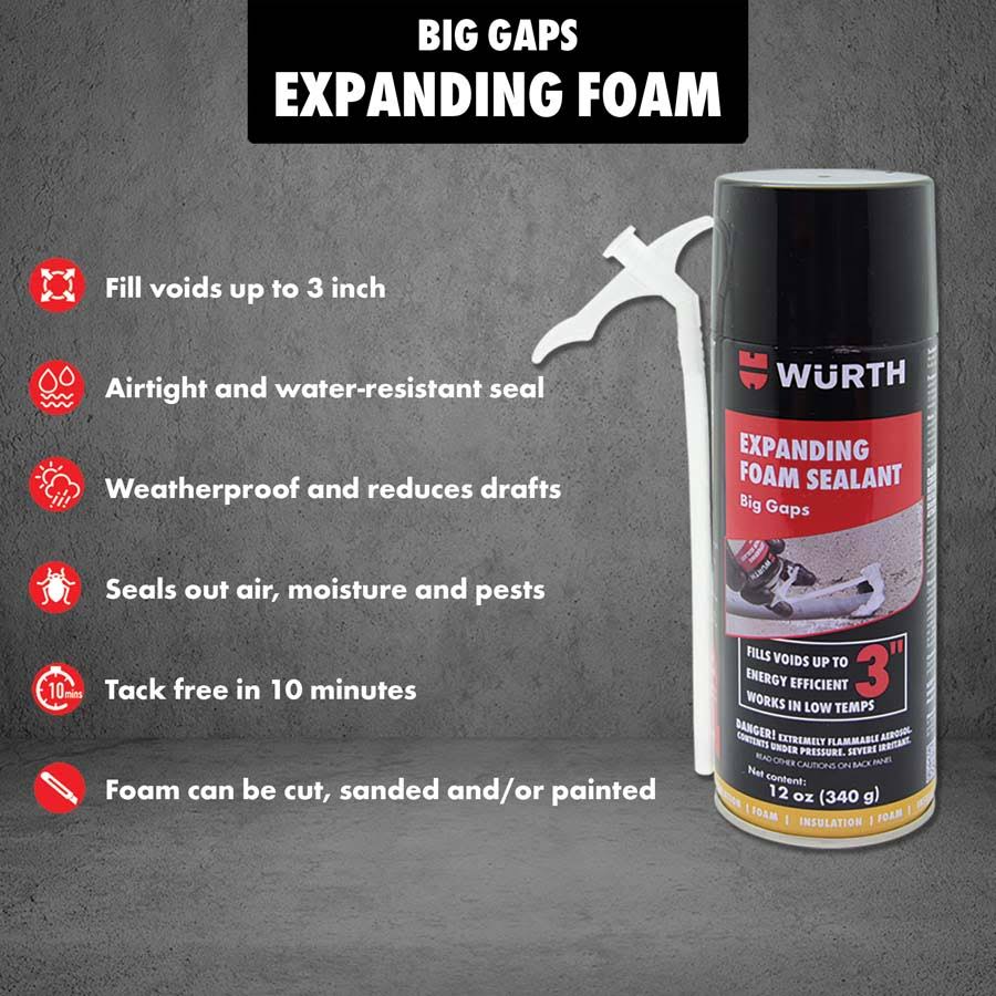 Wurth Expanding Foam Sealant- Big Gaps 3 inch
