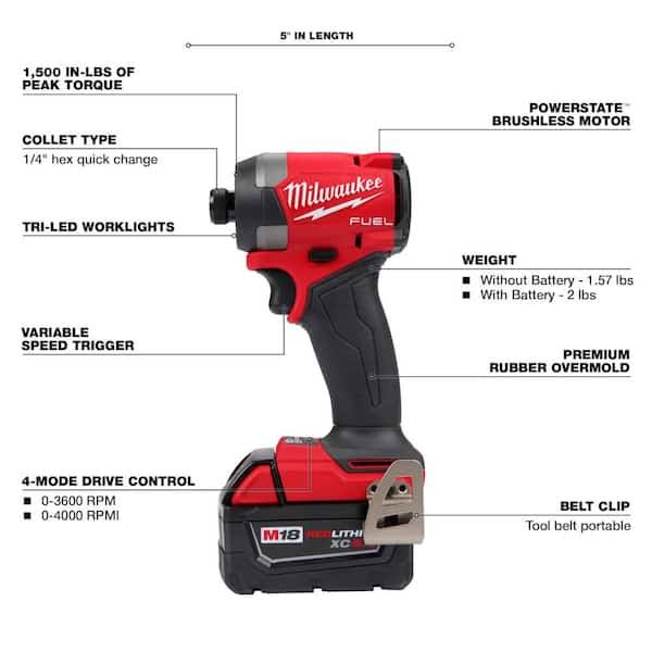Milwaukee M18 Fuel 18-V Lithium-Ion Brushless Cordless Hammer Drill and Impact Driver Combo Kit (2-Tool) with Reciprocating Saw