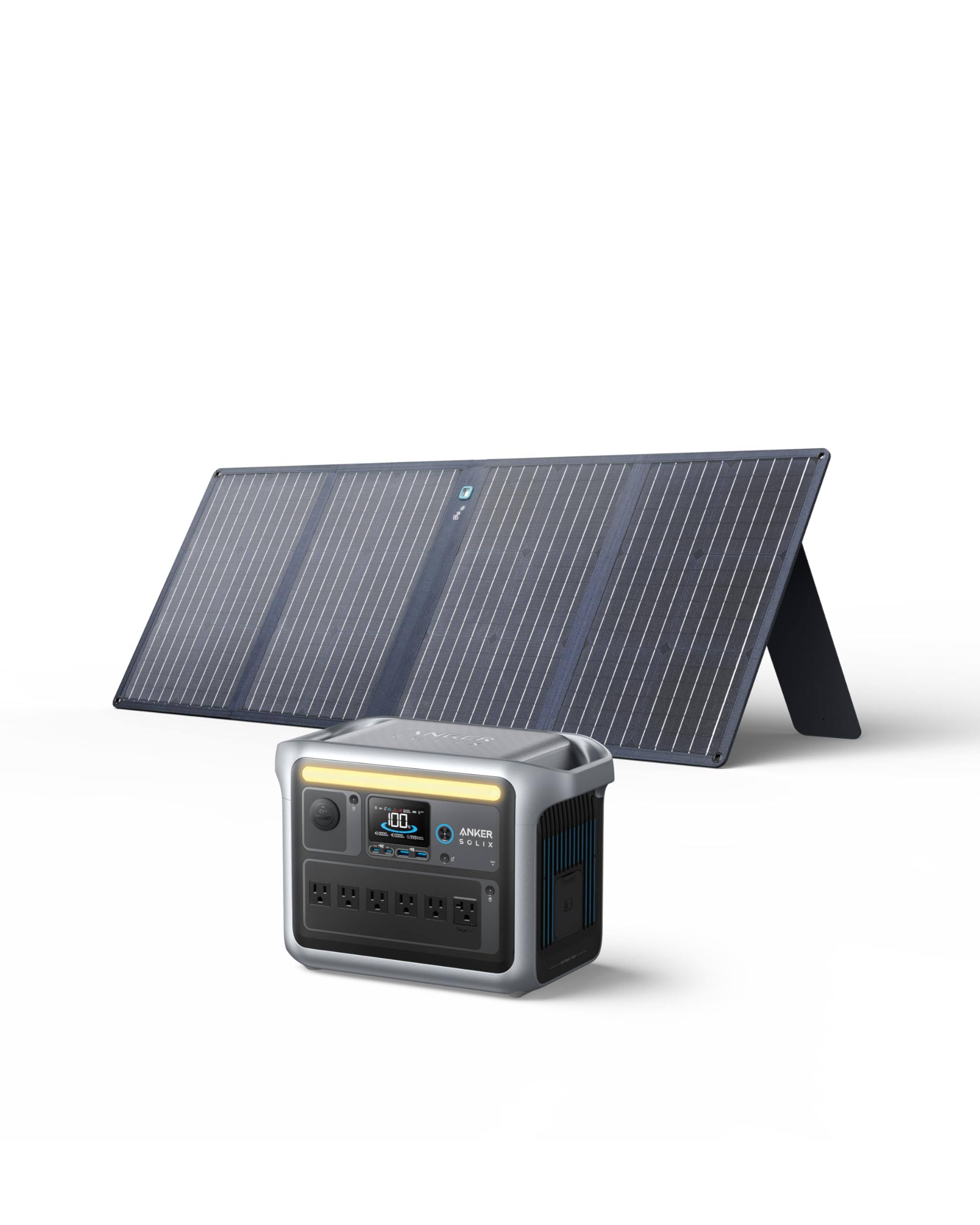 Anker SOLIX C1000 Portable Power Station (1056Wh | 1800W) with 100W Solar Panel