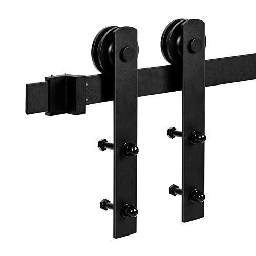 EaseLife 10 ft Heavy Duty Sliding Barn Door Hardware Track Kit, Ultra Hard Sturd