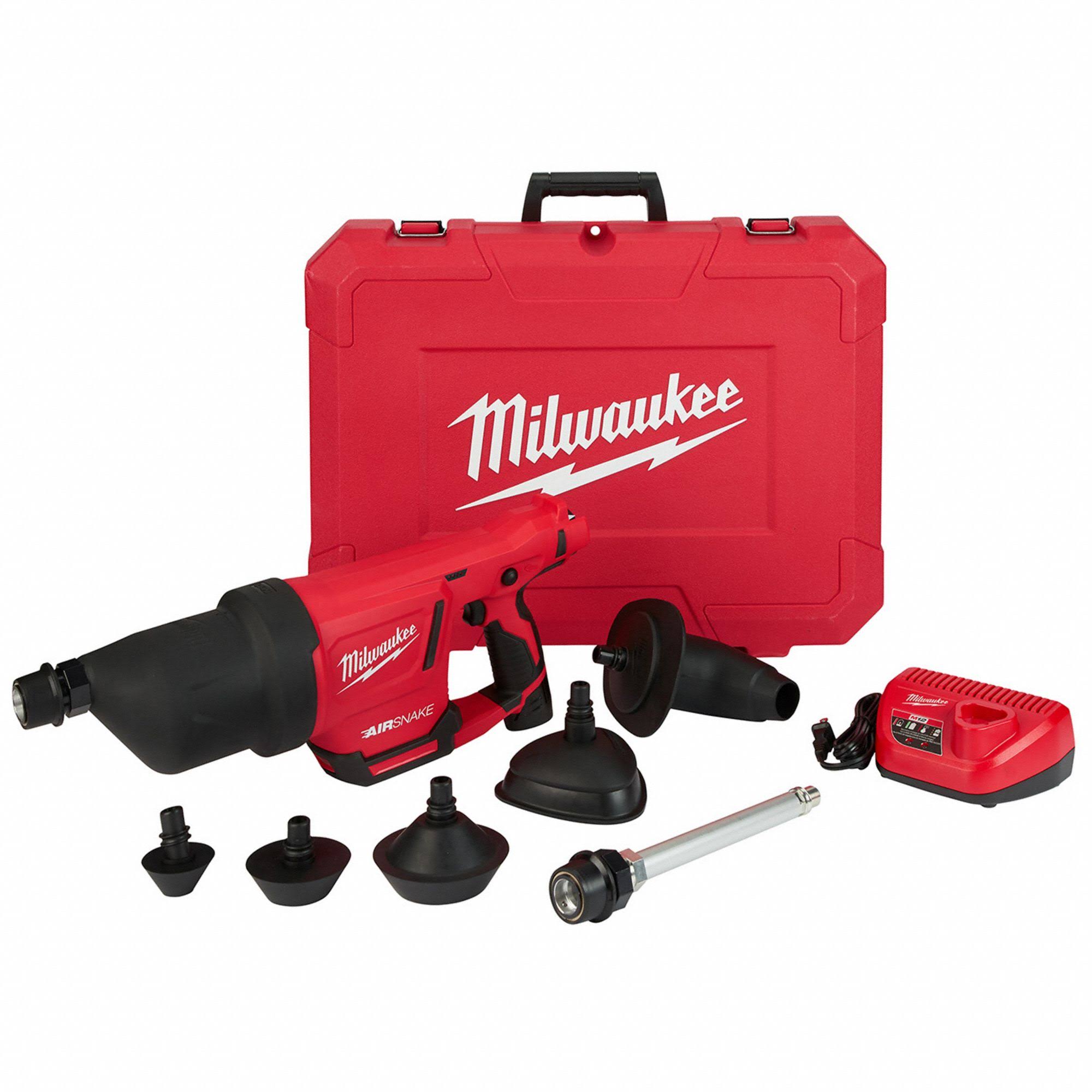 Milwaukee 2572B-21- M12 Airsnake Drain Cleaning Air Gun Kit