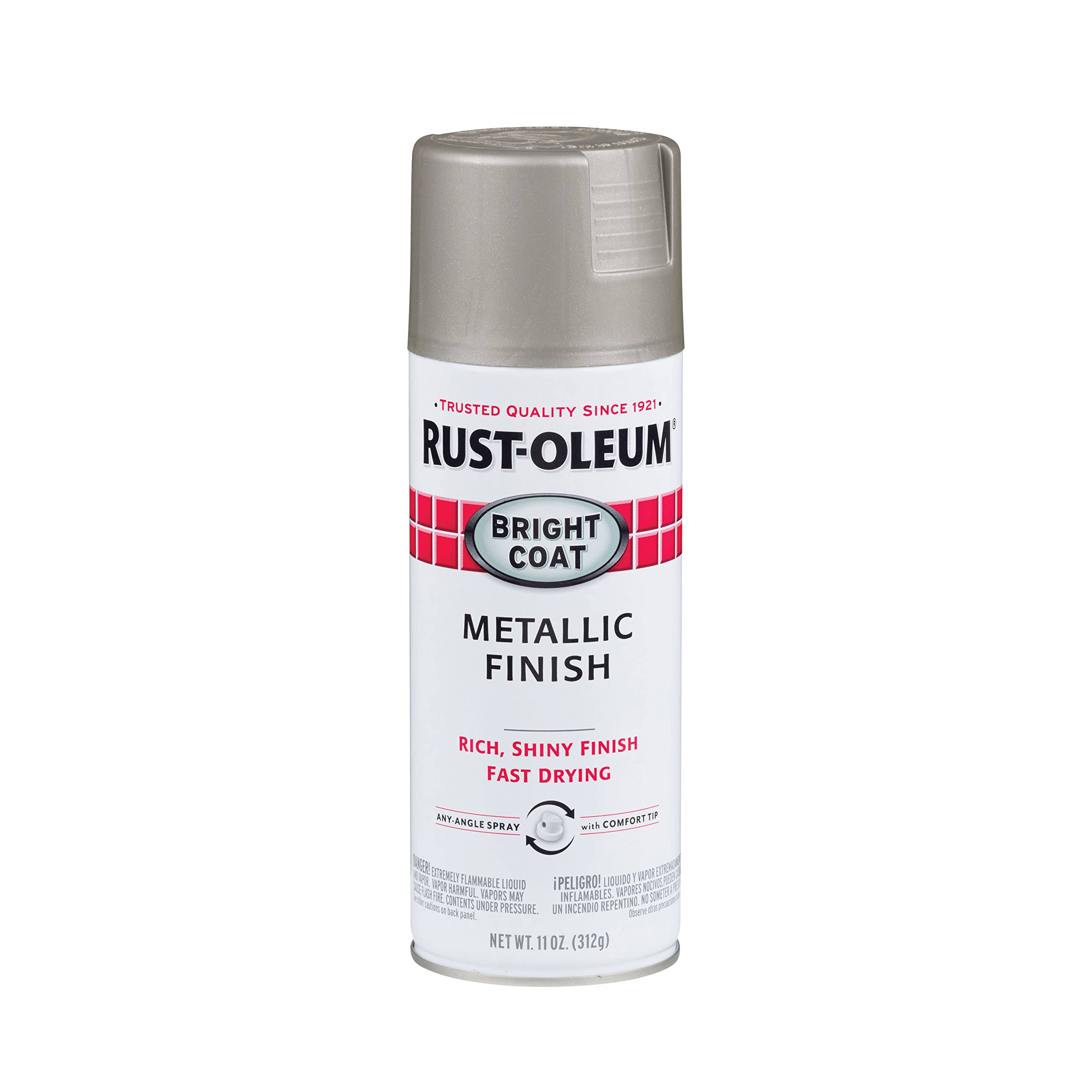 Rust-Oleum Bright Coat Aluminum Metallic Finish Spray Paint, 11 oz.