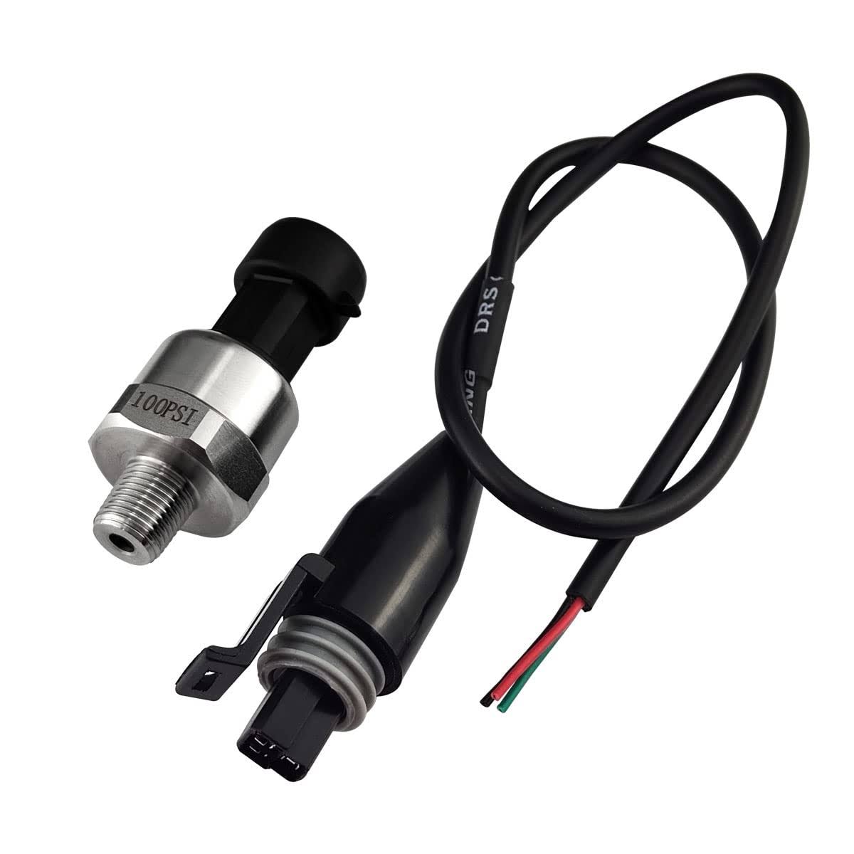 Flylin Pressure Transducer Sender Sensor with Connector, 1/8