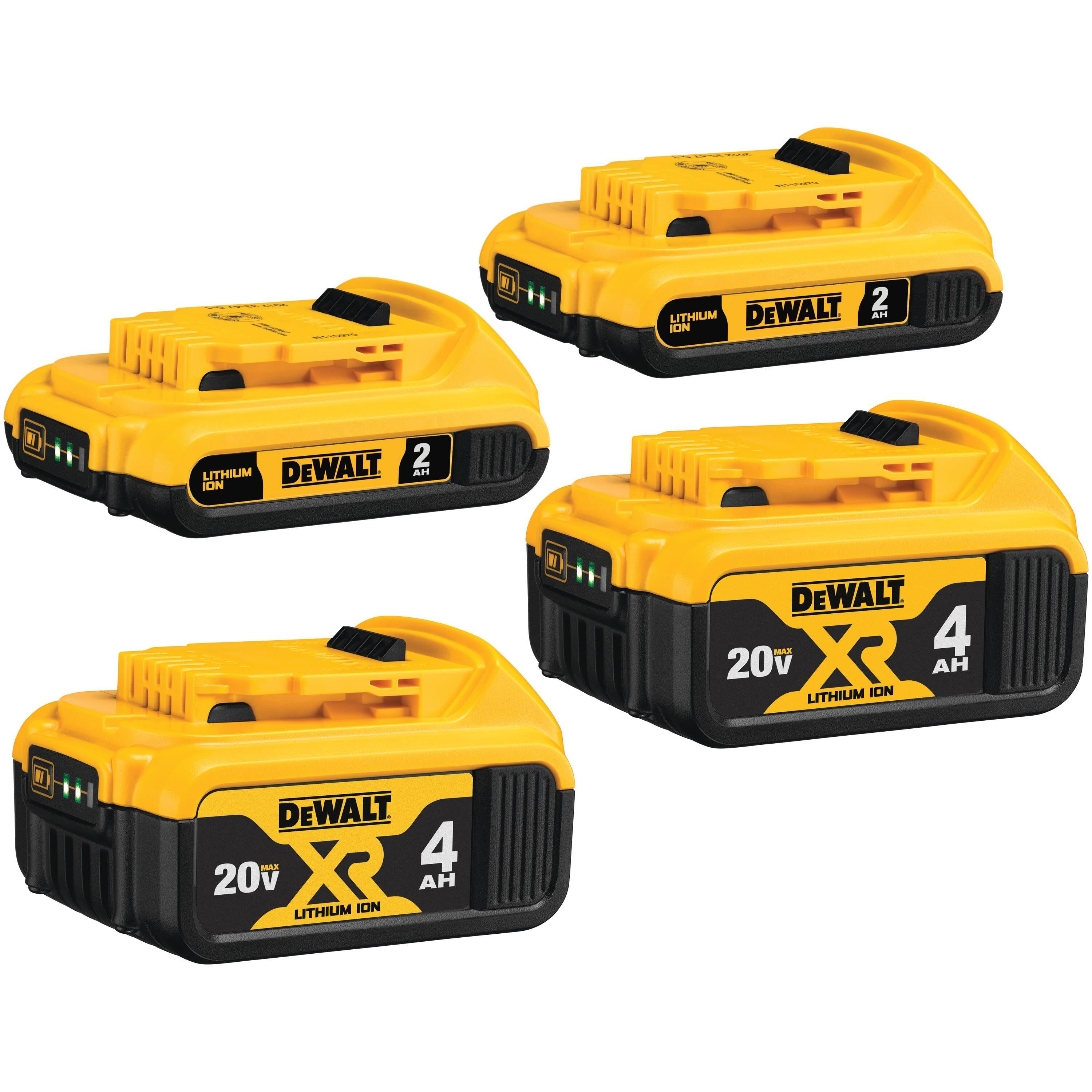DeWalt DCB324-4 20V MAX* Lithium Ion Battery 4 Pack