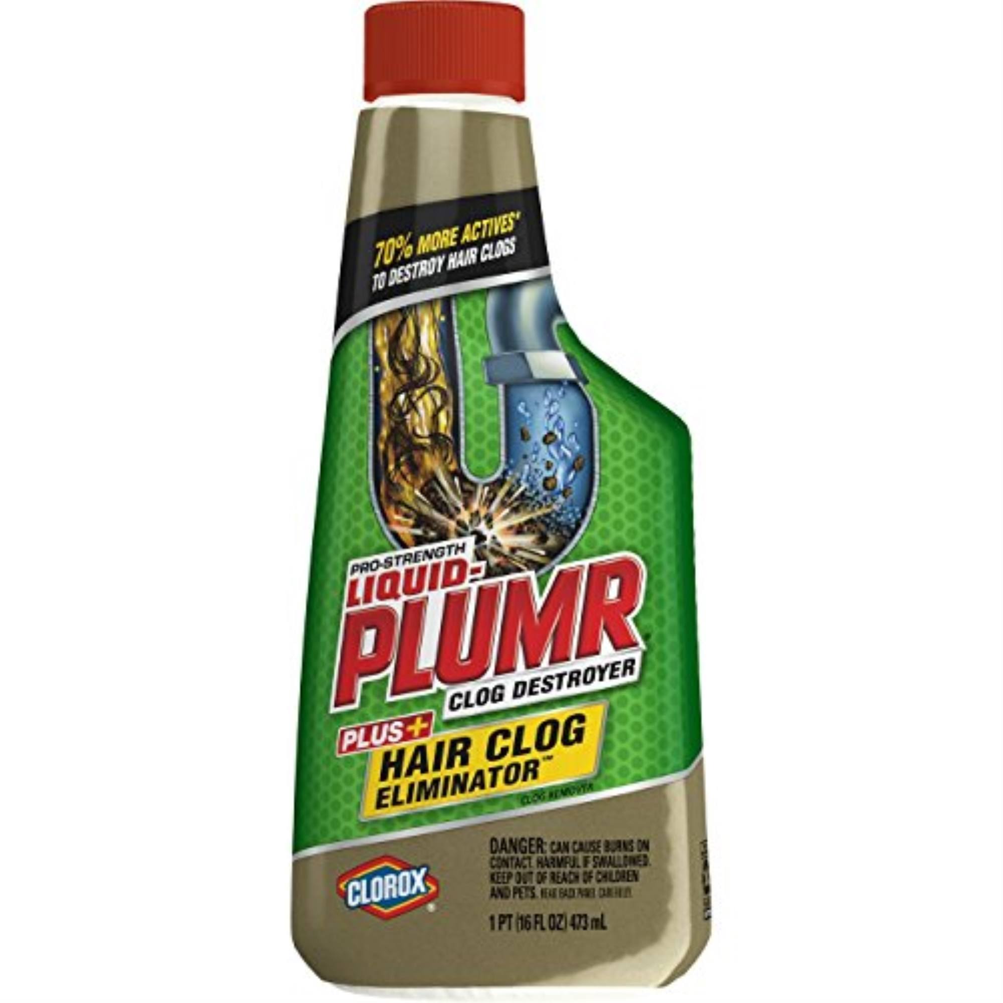 Liquid-Plumr Clog Remover, Hair Eliminator Gel, Pro-Strength- 1 pt