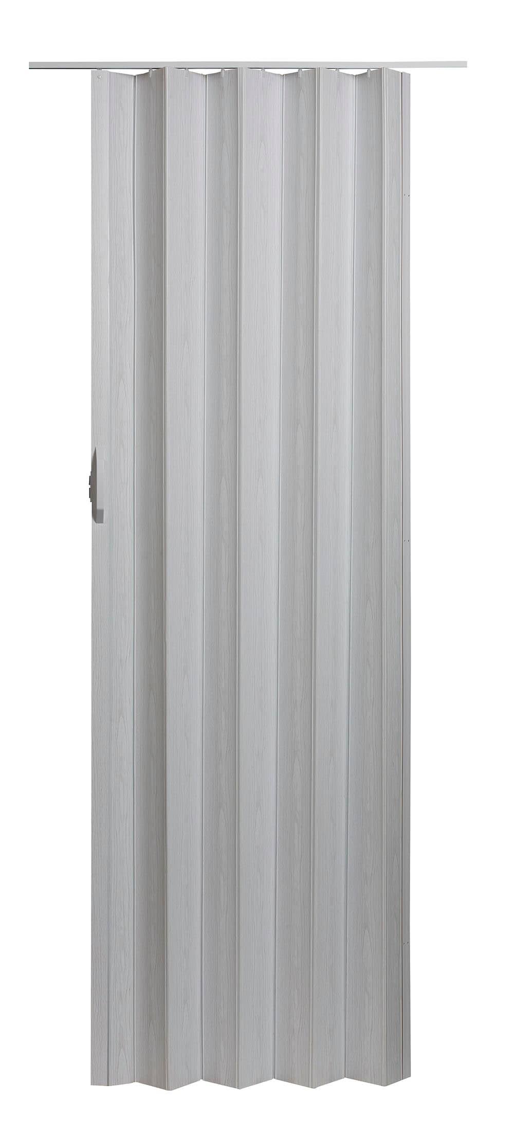 Spectrum Via 48 in. x 80 in. White Mist Vinyl Accordion Door with Hardware