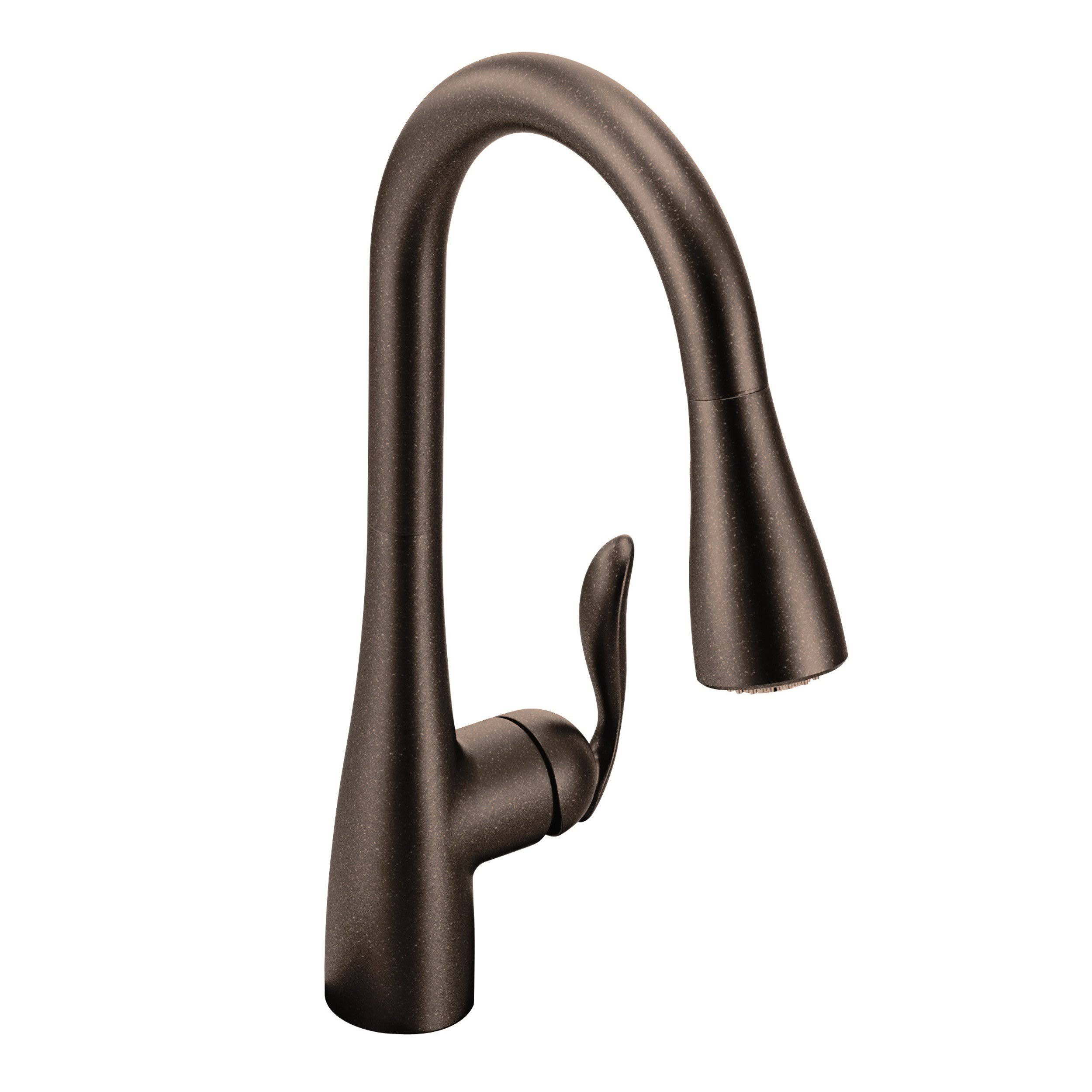 Moen 7594SRS Arbor Single Handle Kitchen Faucet with Pullout Spray, Bronze