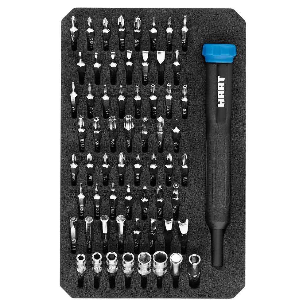Hart 61 Piece Precision Screwdriver Set, Size: Various HHSDP003
