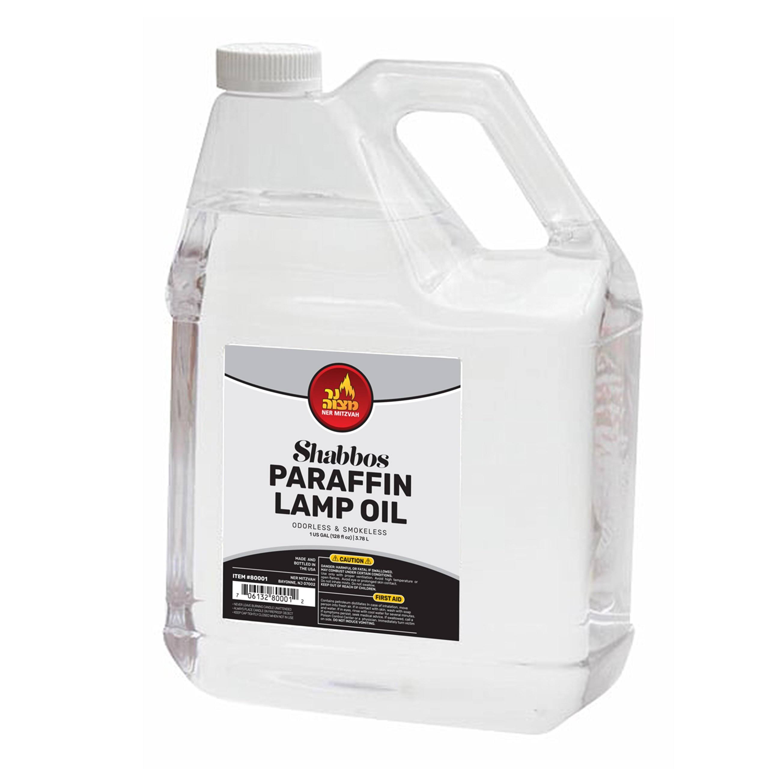 Ner Mitzvah 1 Gallon Paraffin Lamp Oil- Clear Smokeless, Odorless, Clean Burning Fuel