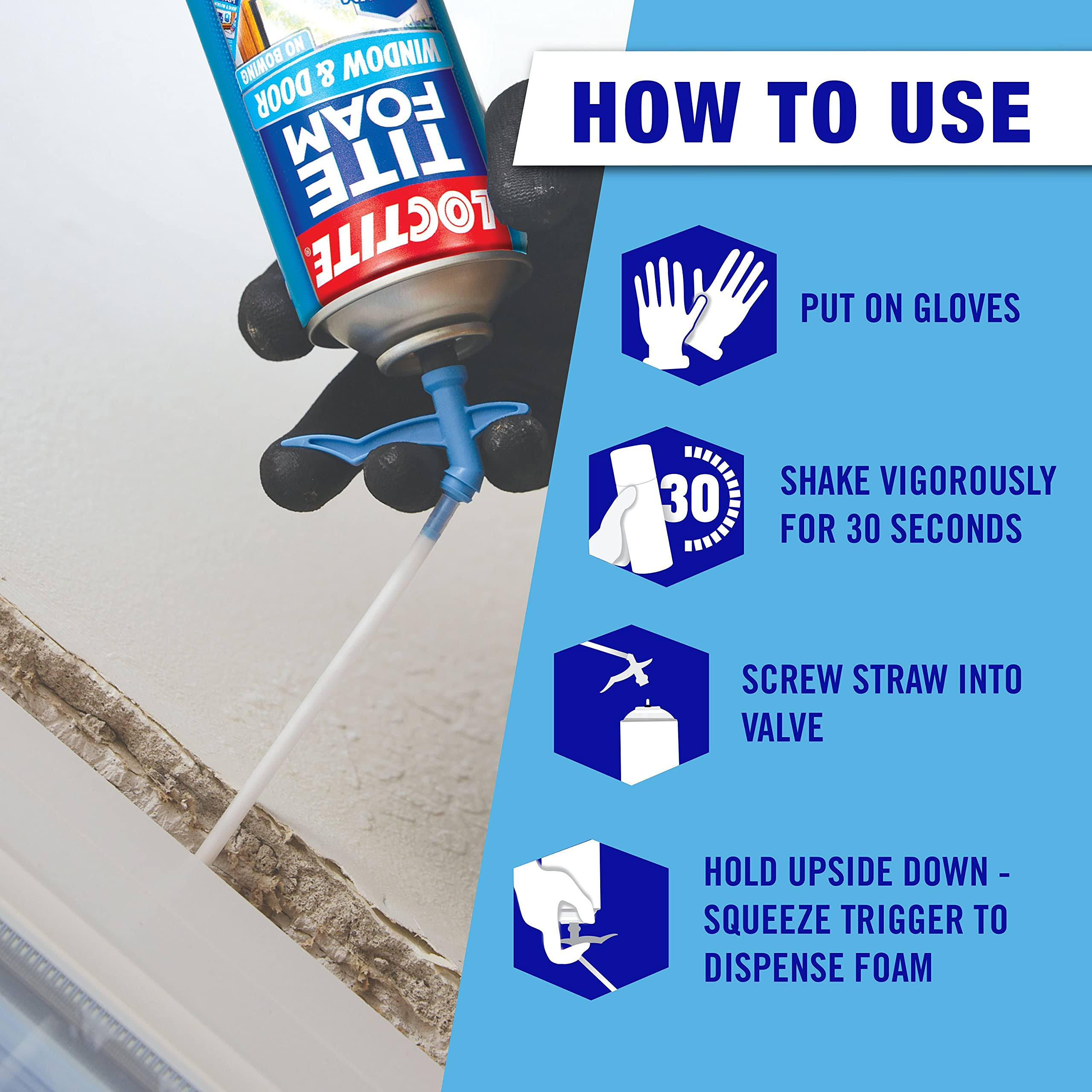 Loctite TITE Foam 12 oz. Window & Door Foam Sealant