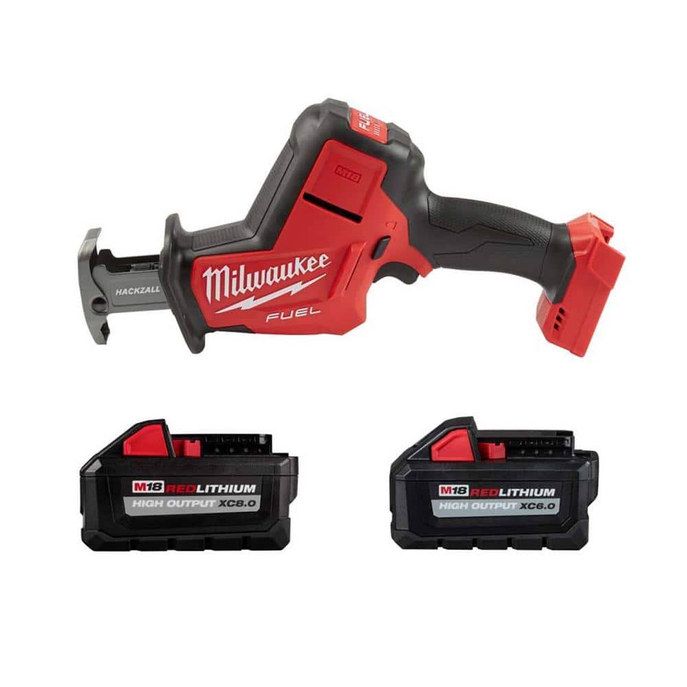Milwaukee M18 Fuel 18V Lithium-Ion Brushless Cordless Hackzall Reciprocating Saw w/(2) Batteries