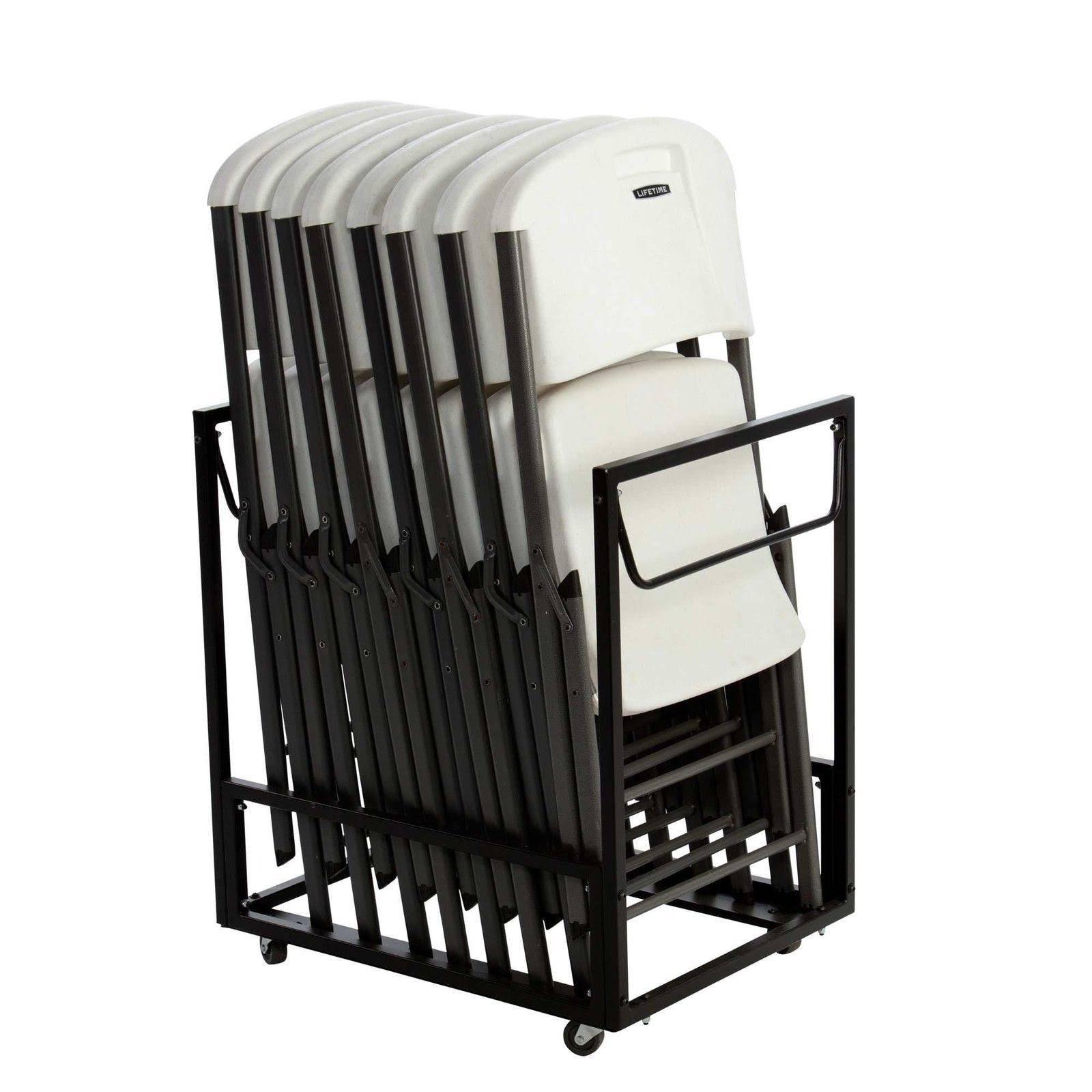 Lifetime 80279 Rolling Residential Chair Cart Black