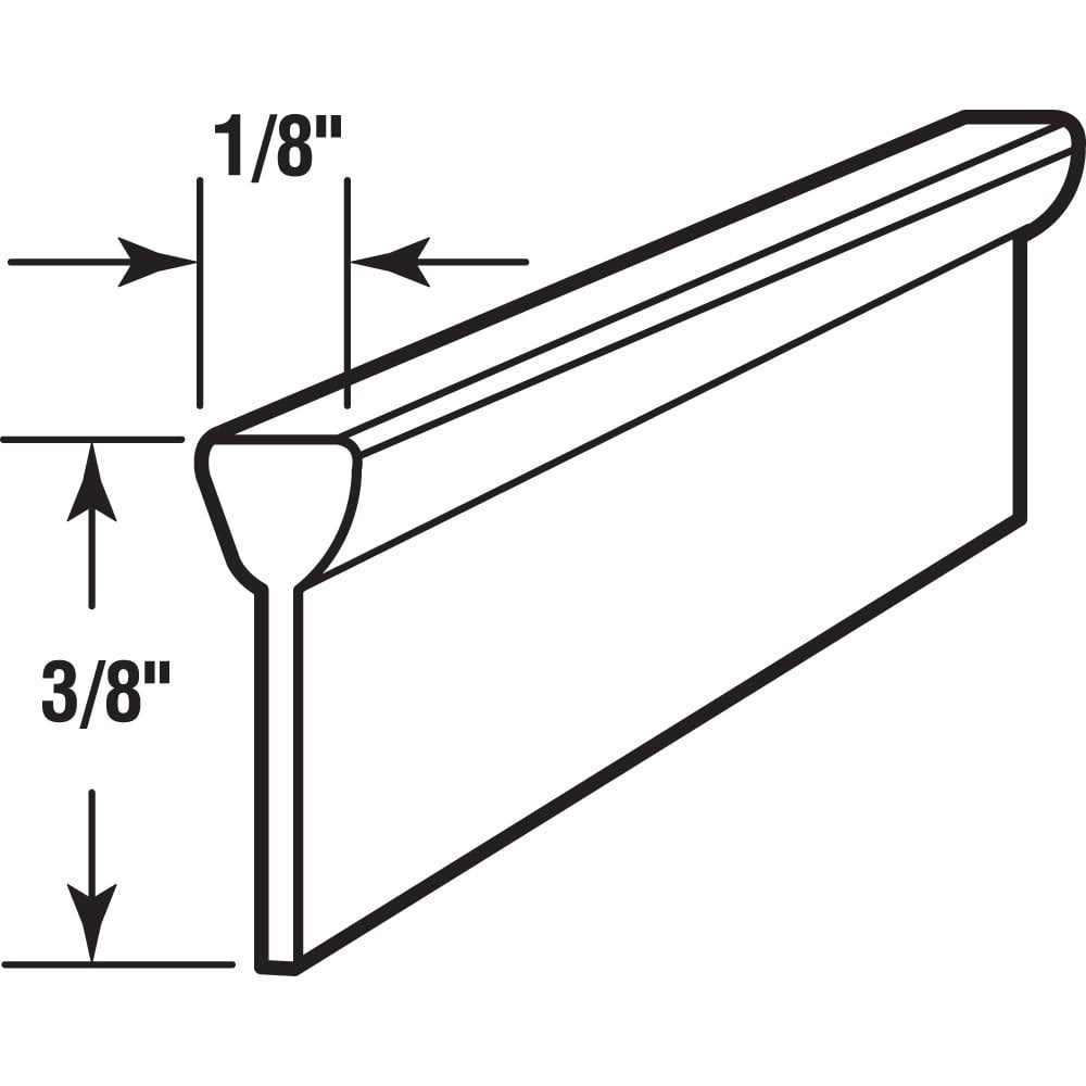 Prime-Line Products- Storm Door Bottom Sweep, 3/8 In., Delta Style, 37 In., Gray Vinyl