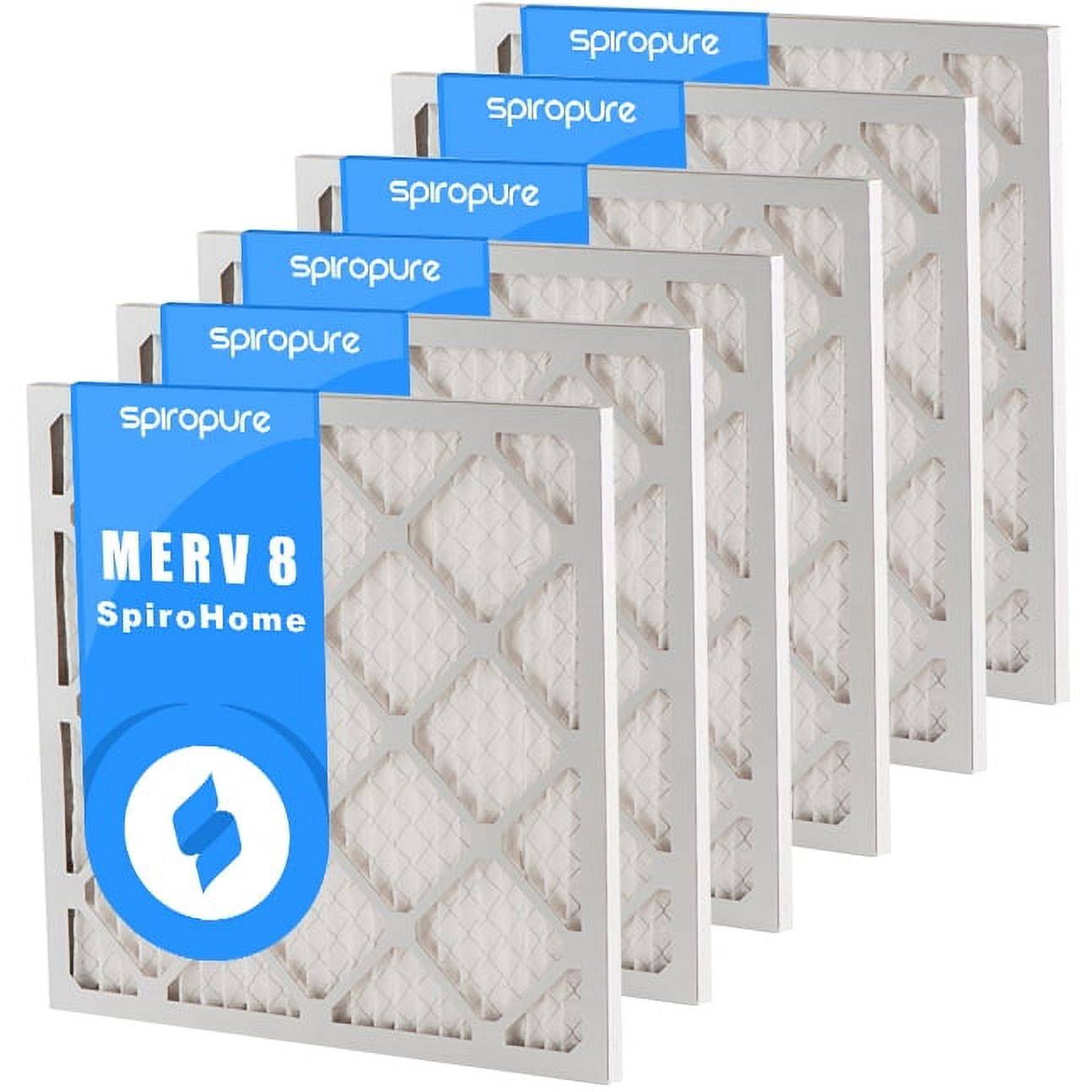 SpiroPure 17.5x21x1 MERV 8 Pleated Air Filters- Made in USA (6 Pack)