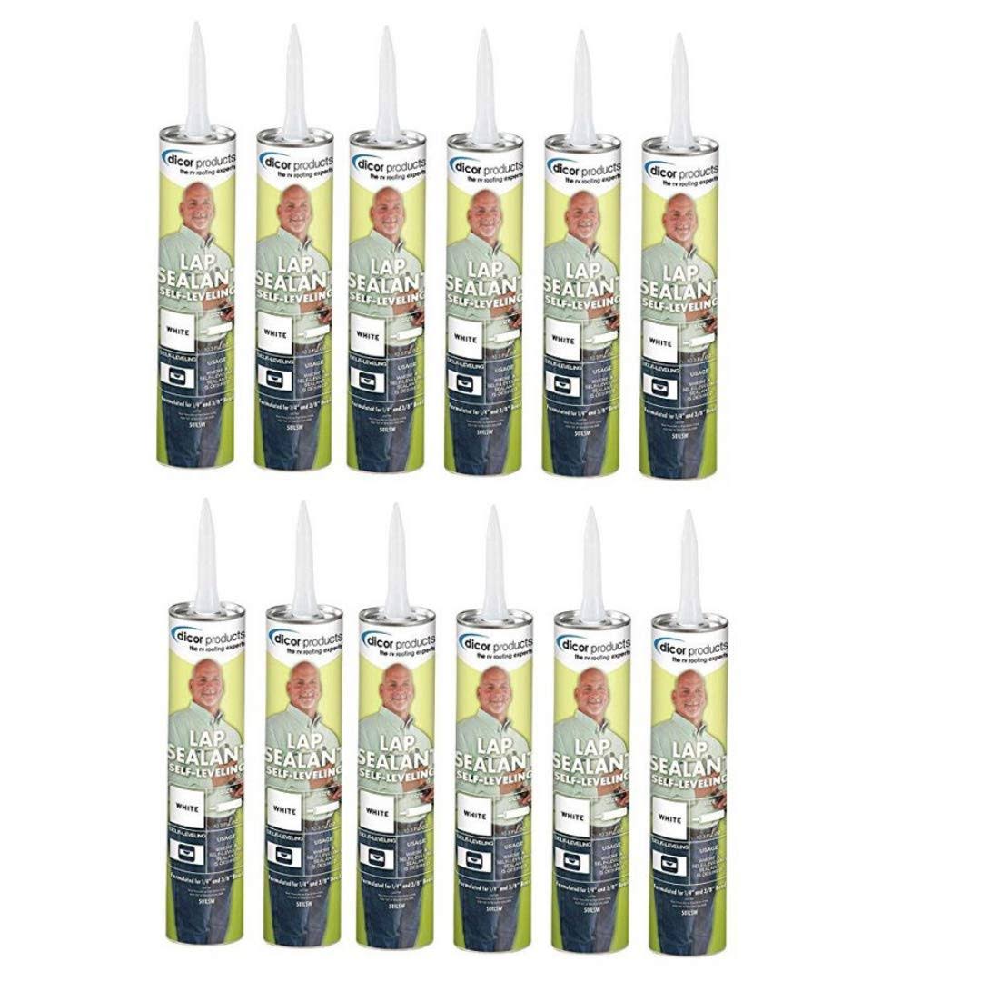Dicor 501LSW-1 RV Rubber Roof Sealant Self Leveling Caulk Case of 12
