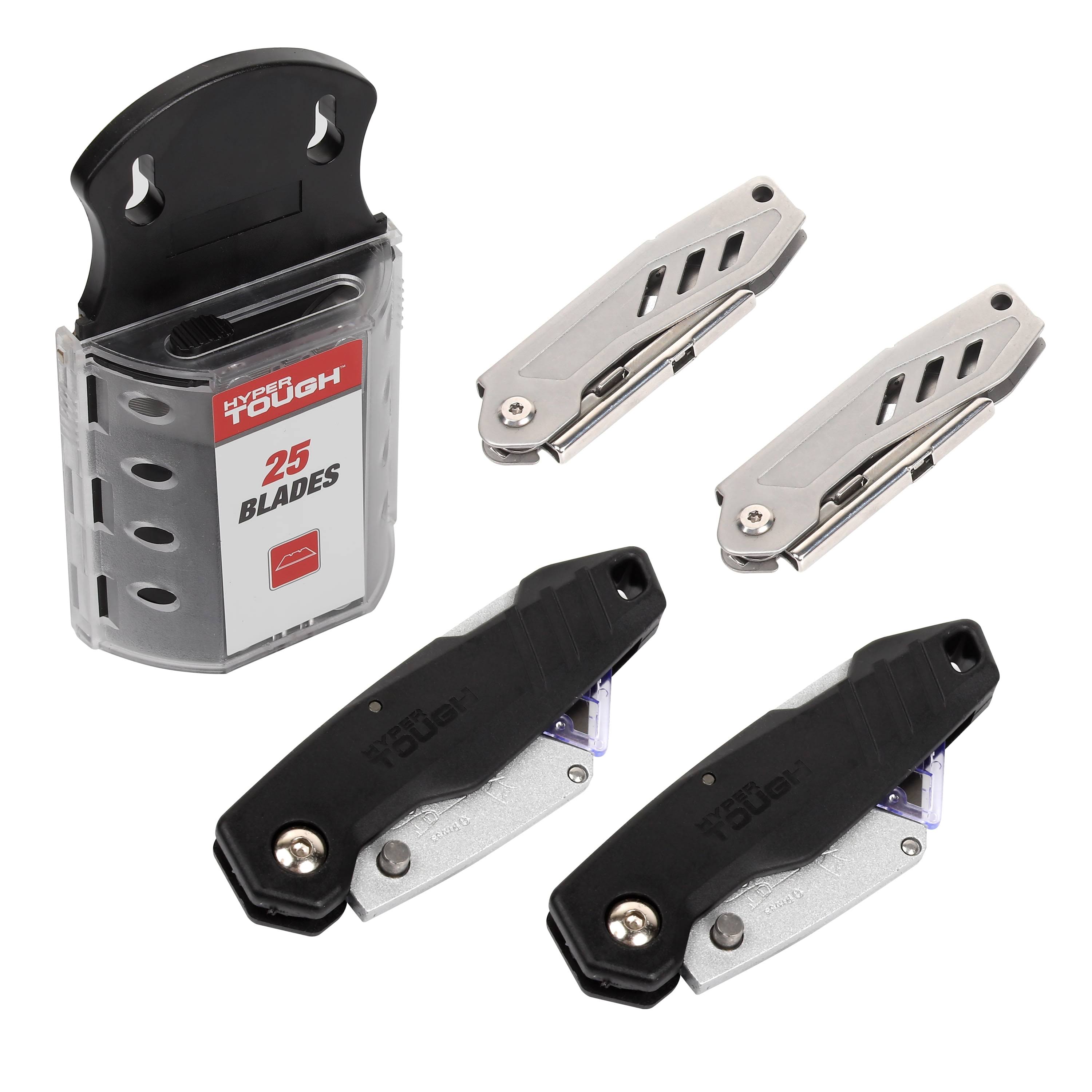 Hyper Tough Model 41007V Folding Utility Knife Set- Black- 1 Each