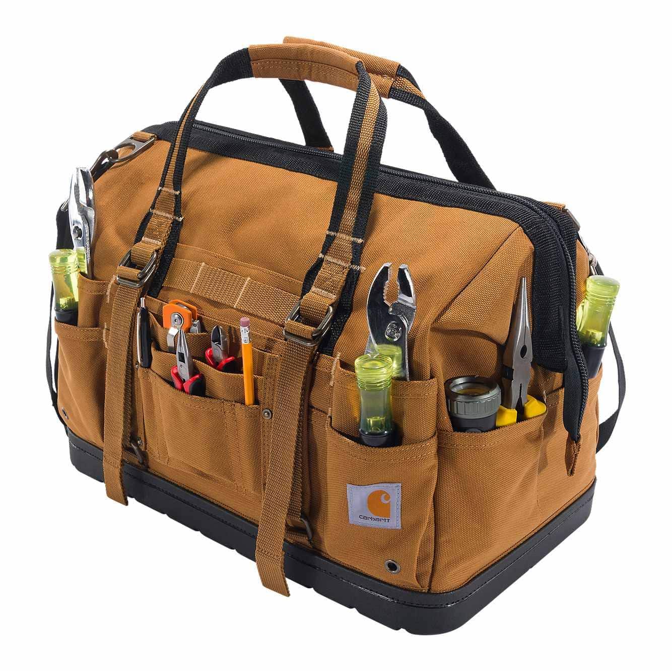 Carhartt 18-inch Molded Base Heavyweight Tool Bag | Brown