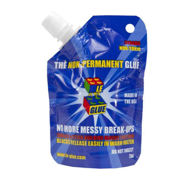 Le-Glue- Temporary Glue for Lego , Mega Blocks, Nano Blocks, and More. Great for Kids! Non-toxic! Made in USA!