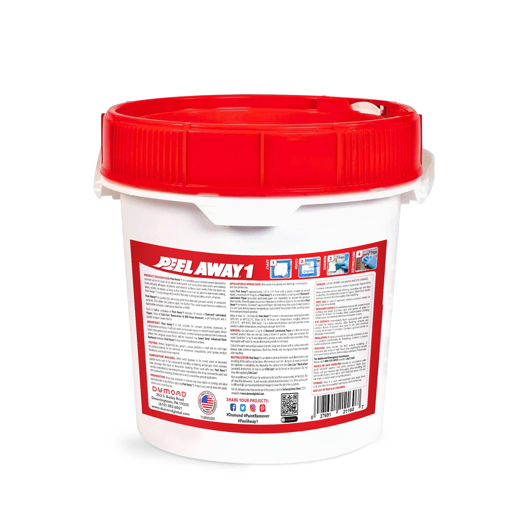 Dumond Chemicals 1160N 1.25 Gallon Peel-Away Heavy Duty Paint Remover