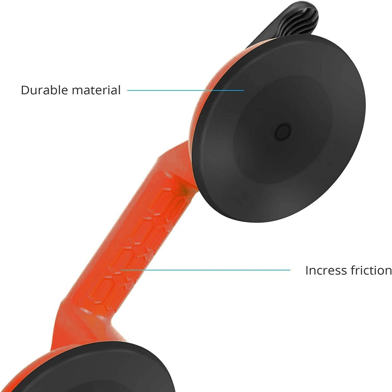 FCHO Floor Gap Fixer Tool for Laminate Floor Gap Repair Include Suction Cup and Mallet (Cant Use on Scraped Surface Floor)-Orange Kit