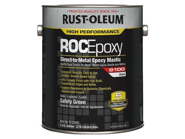 Rust-Oleum Epoxy Paint Base,Safety Green,1 gal,Can 9133402