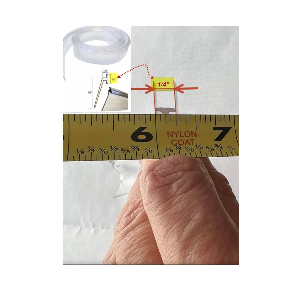 Clear Vinyl Framed Shower Door Drip Sweep Wipe Seal Angled 36
