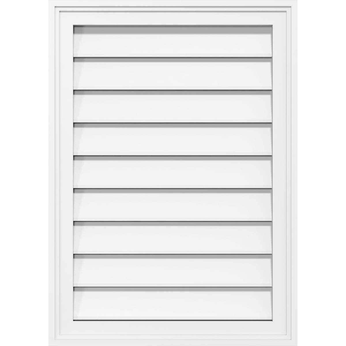 Rectangle Surface Mount Functional Brickmould Frame PVC Gable Vent Ekena Millwork Size: 20