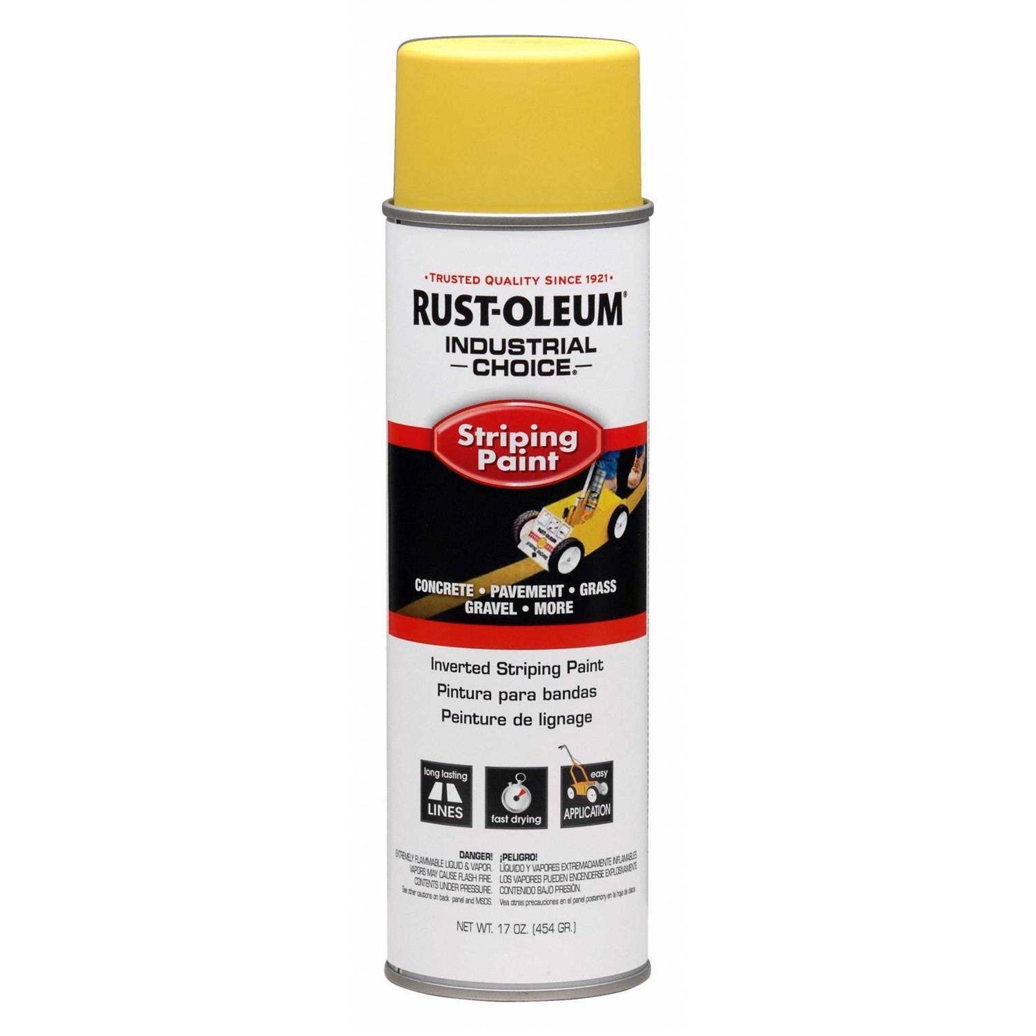 Rust-Oleum 1648838V Striping Paint, 20 oz, Yellow