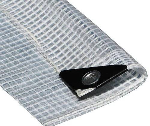 Tarps Now Waterproof Poly Tarps, Translucent Tarp Cover with Grommets- 14' x 20', Clear