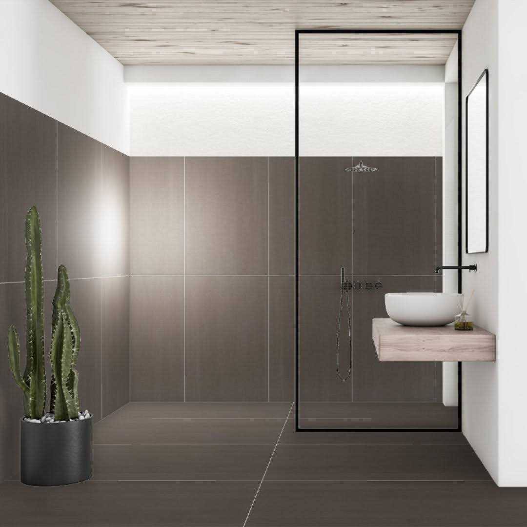 Refinery 24'' W x 48'' L Porcelain Singular Tile PIXL Color: Charcoal