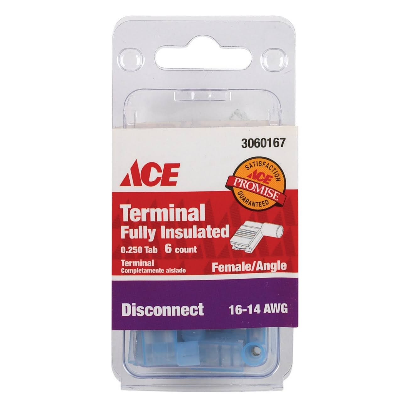 Ace Female Disconnect Blue 6 Pk 3060167