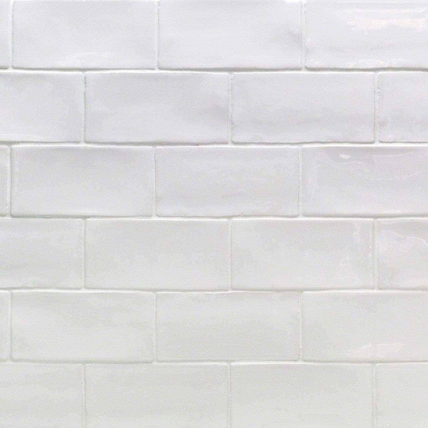 Lancaster Bianco 3x6 Polished Ceramic White Tile