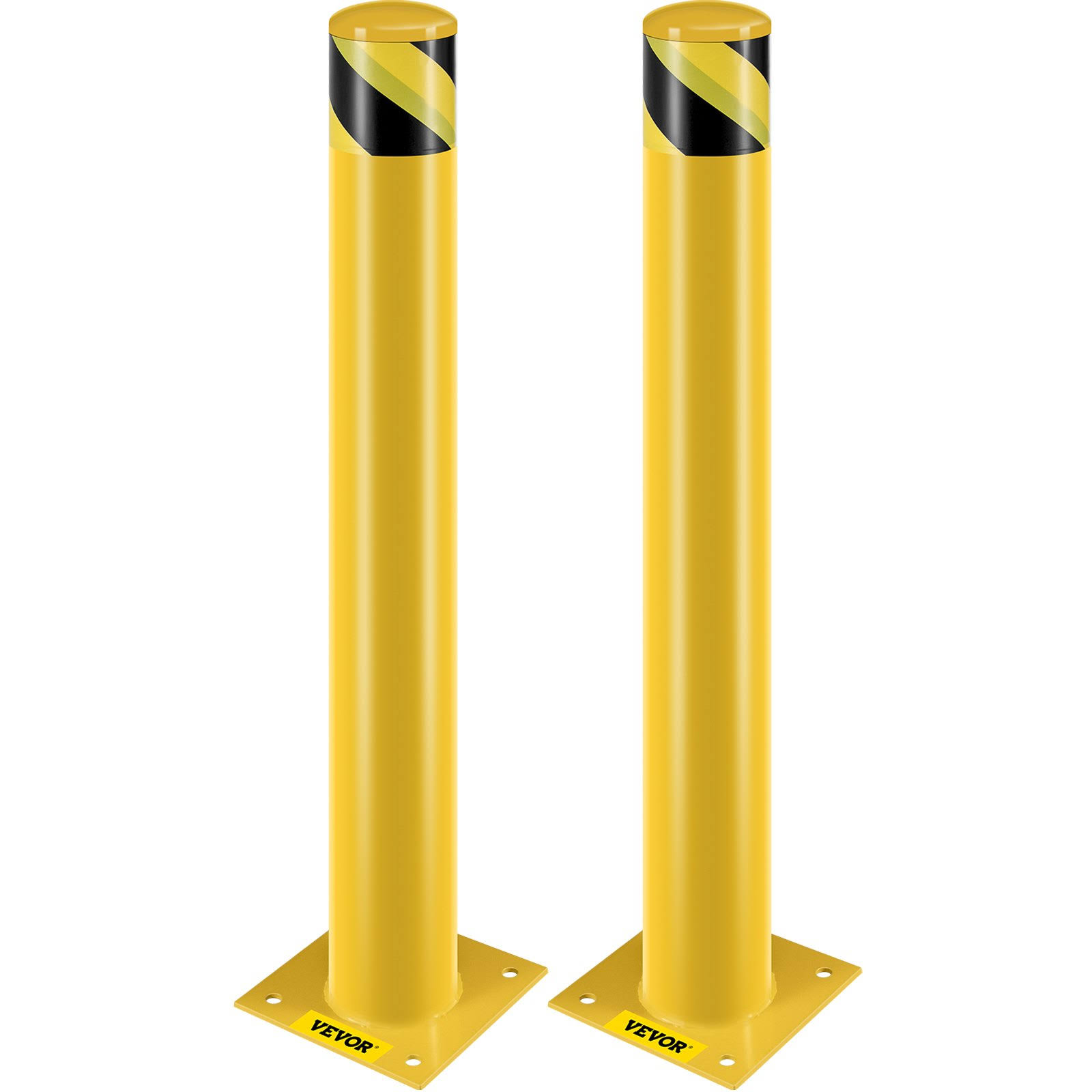 VEVOR Safety Bollard Steel Bollard Post Yellow Pipe Steel Barrier 36