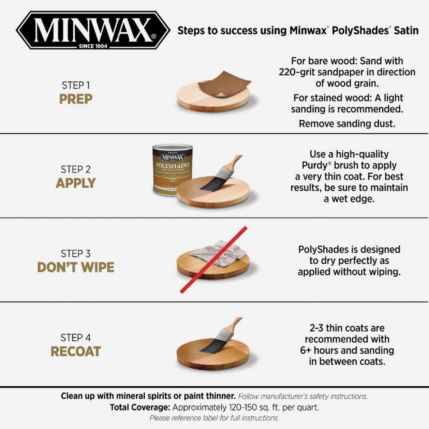 Minwax PolyShades 1-Step Stain and Polyurethane, Bombay Mahogany Satin- 8 oz can
