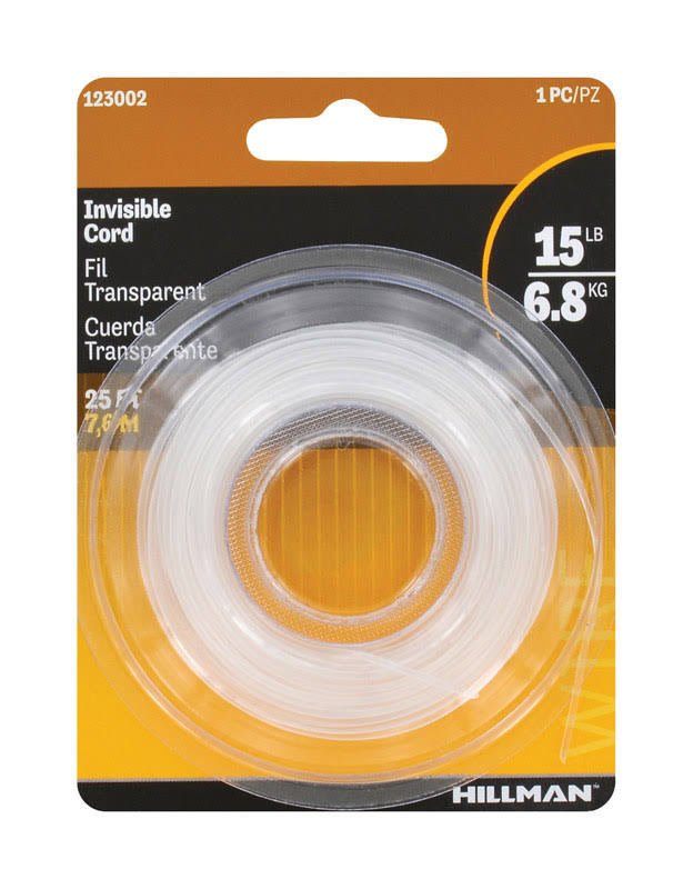 Hillman 123002 15 lbs. 25 ft. Invisible Cord