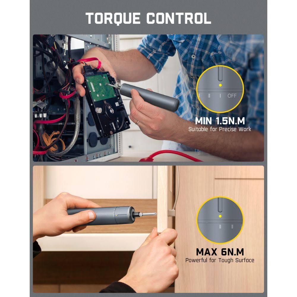 S1 Pro Cordless Screwdriver Kit, Screwdriver Set with 16 Bits, Fanttik