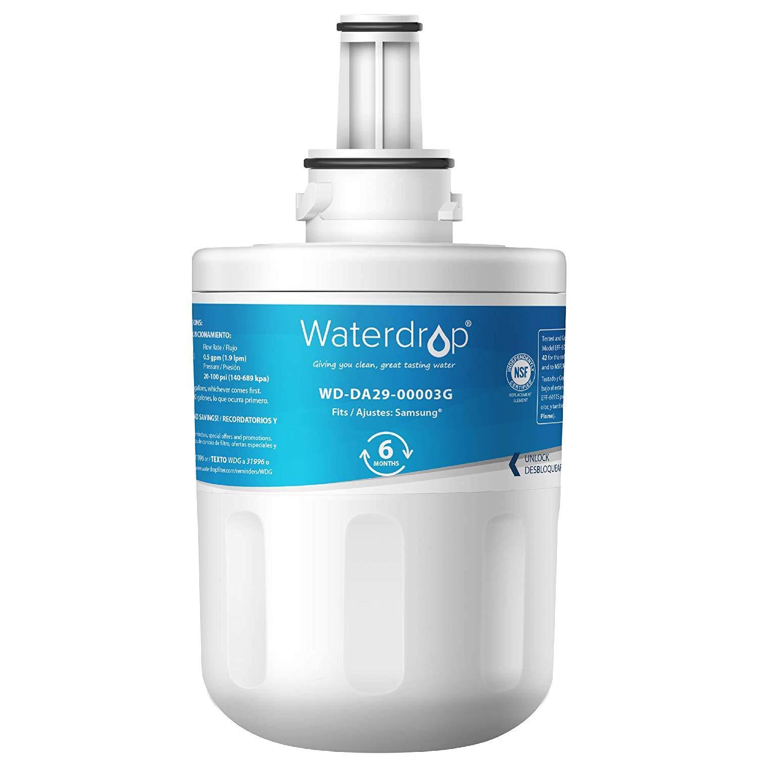 Waterdrop DA29-00003G Refrigerator Water Filter Replacement for Samsung