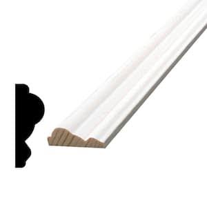 Alexandria Moulding 3/4 in. x 1-1/8 in. x 84 in. Primed Pine Finger-Jointed Panel Cap MOULDING, Primed White