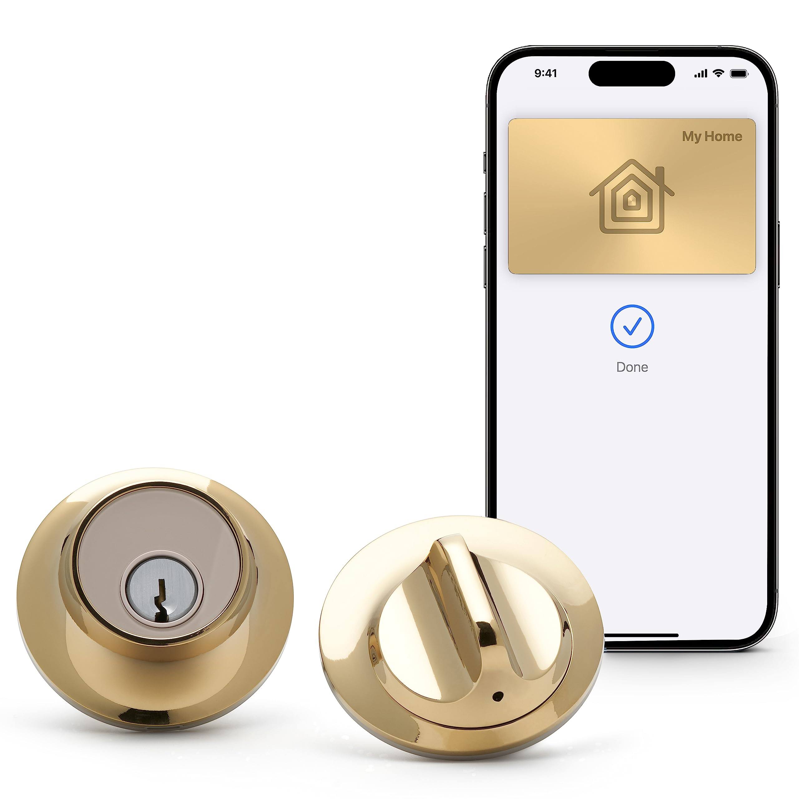 Level Lock+ Smart Lock Plus Apple Home Keys- Smart Deadbolt for Keyless Entry- Includes Key Fobs- Works with iOS, Android, Apple HomeKit